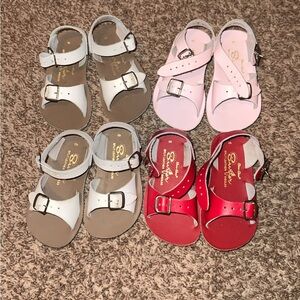 Classic Kids Sandals - White, Pink, and Red